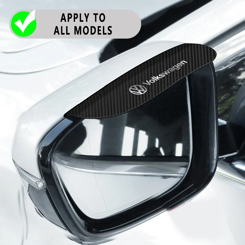 Car Reversing Mirror Rain Shield Reflective Rain Shield With Car Logo