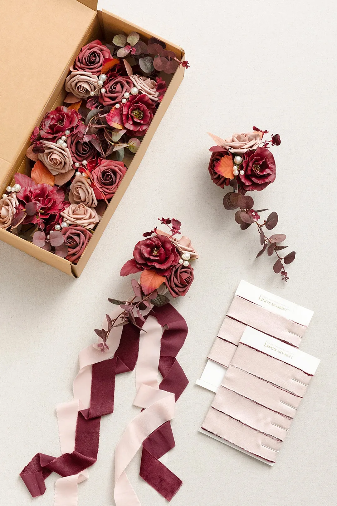 Aisle & Chair Decor in Burgundy & Dusty Rose