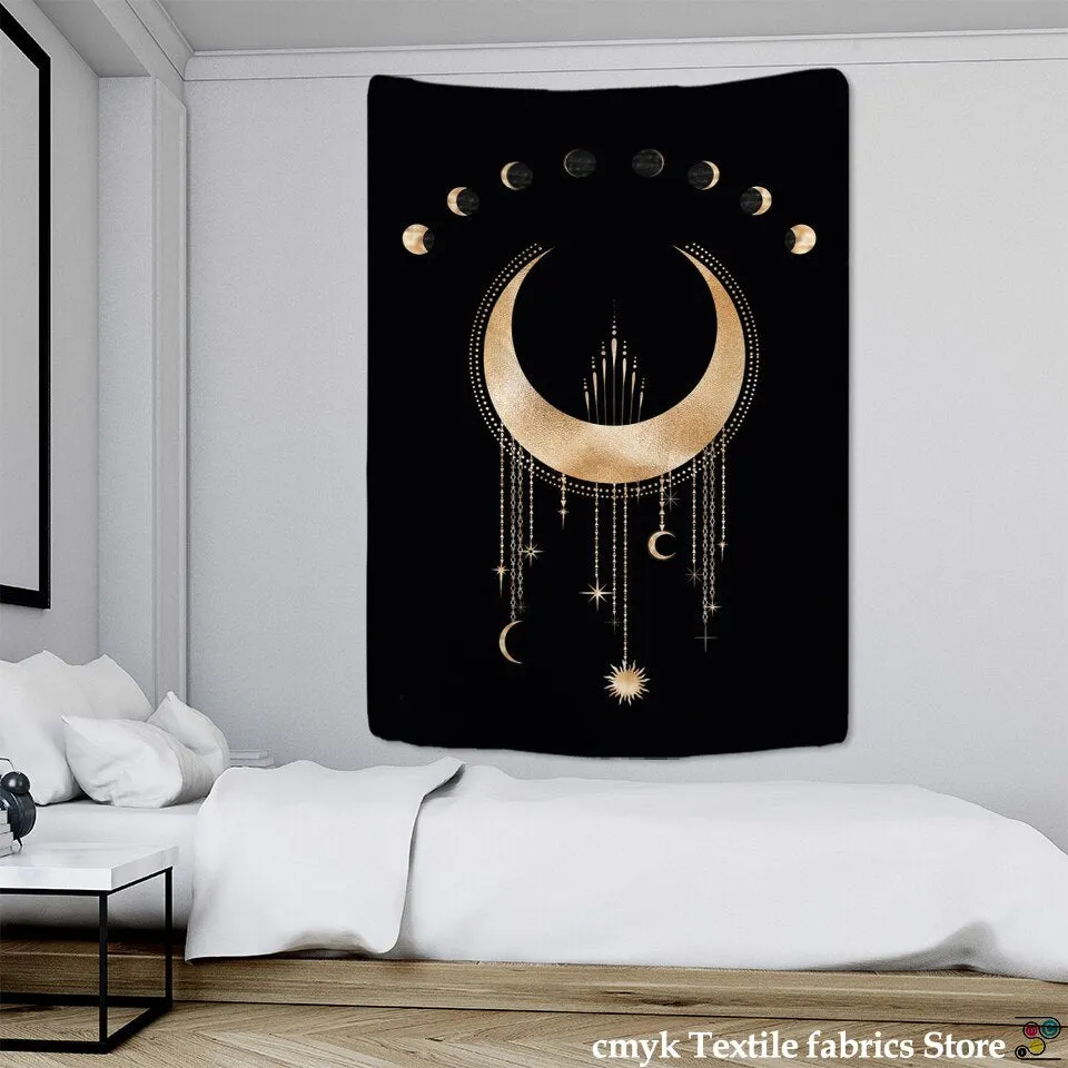 Cat Mysterious Tapestry Wall Hanging Bohemian Hippie TAPIZ Witchcraft Bedspread Divination Home Decor