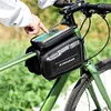 3L Bicycle Front Frame Bag Support Touch Screen Bike Top Tube Bag for 7in Phones