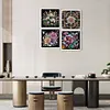 (US Local)4Pack Flower-Special Shaped Diamond Painting Kit(30x30cm)