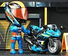 Alloy Motorcycle Rider Set Rider Transformation Robot Toy
