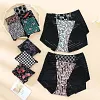 Seamless Printed One-Piece Ice Silk Hollow Lace Briefs