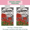 DIY Diamong Painting Double Sided Drills Garden Flags Outdoor Decor Holiday Garden Decorations Kit(Welcome Porch)