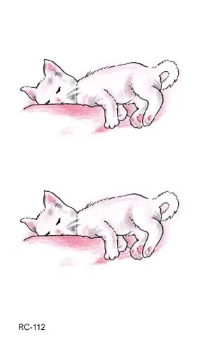52 Kinds Watercolor Animals Fake Tattoos Temporary Cat Flamingo Wolf Whale Fox Butterfly Waterproof Tatto Stickers Small Size