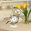 (US Local)Acrylic Special Shape Flower Bird Diamond Painting Clock Ornaments Kit