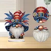 >SALE<PVC Round Special Shaped Independence Day Desktop Diamond Art Kits Bedroom Decor