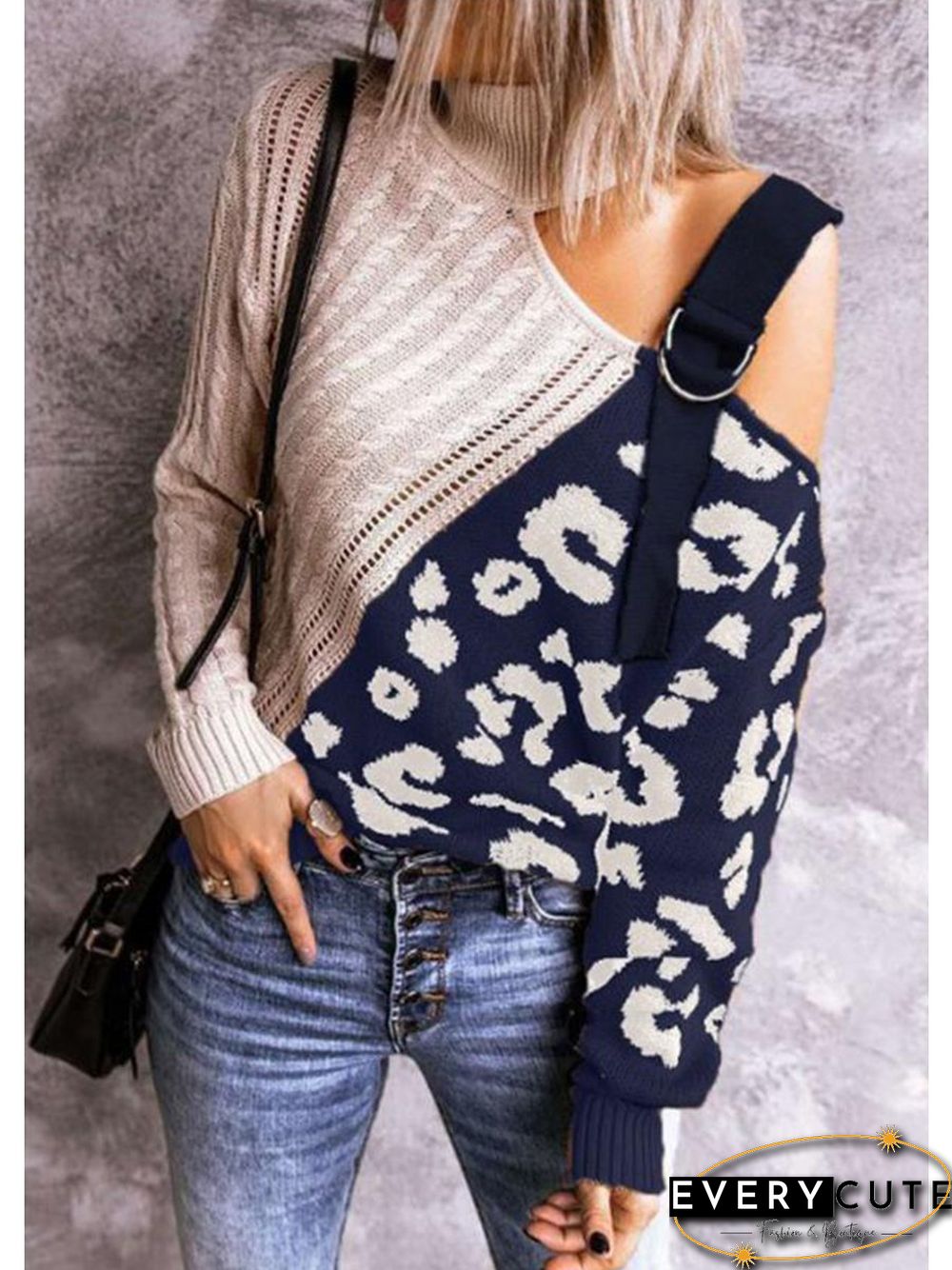 Casual Wear Mandarin Collar Sweater P10676
