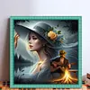 Girl-11CT Stamped Cross Stitch 45*45cm/17.72*17.72in