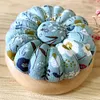 Pumpkin Shaped Magnetic Needle Pin Cushion Holder DIY Craft Random Pattern
