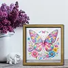 Diamond Painting Wooden Double-Sided Colorful Butterfly Ornaments Kit with Photo Frame Desktop