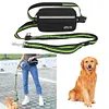 Dog Walking Waist Bag Adjustable Length Dual Handles Pet Supplies (Green)