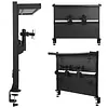 [US Local Warehouse] Desktop Shelving System with Monitor Stands Computer Accessories Clamp On Desk Organizer Shelf 51 X 34 Inch for Office Supplies Dorm Home Decor