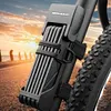 Bicycle Foldable Lock High Security Lock for Motorcycle Scooter E-Bike (Black)