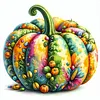 Watercolor Pumpkin-11CT Stamped Cross Stitch 45*45cm/17.72*17.72in