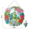 DIY Diamond Painting Hanging Wreath Kit Home Door Decor(Include Chain and Lamp Belt)