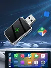 2 in 1 Wireless CarPlay Android Auto Adapter Plug & Play for Factory Wired Cars
