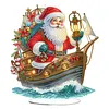 (US Local)Santa Claus & Boat DIY Table Top Diamond Painting Ornament Kits