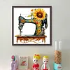Sewing Machine-11CT Stamped Cross Stitch 45*45cm/17.72*17.72in