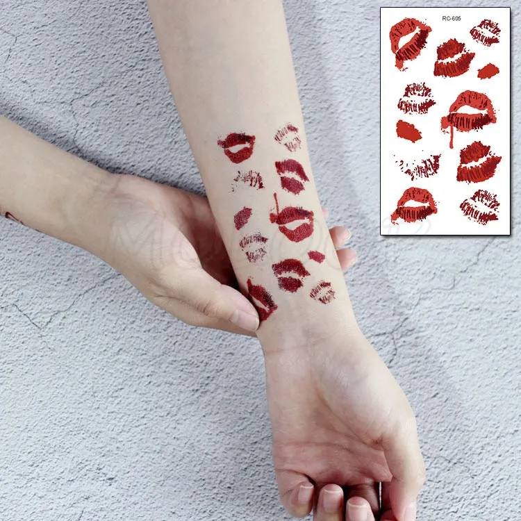 Holding Hands In Love Stickers Hand Heart Tattoo Body Art Makeup Waterproof Temporary Women and Men Fake Tatoo