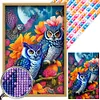 >SALE<5D DIY Full Square Drill Diamond Painting Owl Kit Home Decor Art 45x65cm