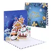(US Local)6PCS DIY Diamond Art Greeting Cards Xmas Designs for Festivals and Celebrations