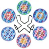 [Upgrade]6pcs/set DIY Diamond Painting Waterproof Case Classic Mandala Coaster Gift Decor Set