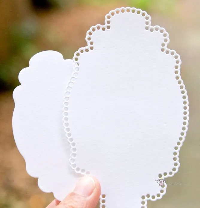 Piggy Craft metal cutting dies cut die mold Lace hole rectangular frame Scrapbook paper craft knife mould blade punch stencils