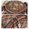Mini sac bandouli&egrave;re rond zipp&eacute; &agrave; motif ours vintage