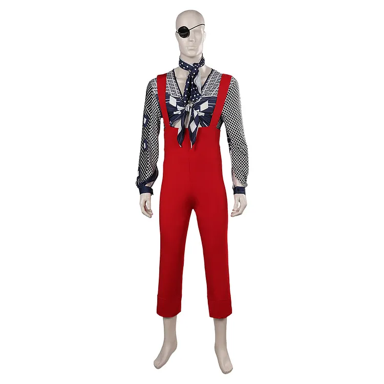 Station to Station David Bowie The Thin White Duke Red Set Outfits Cosplay Costume Halloween Carnival Suit
