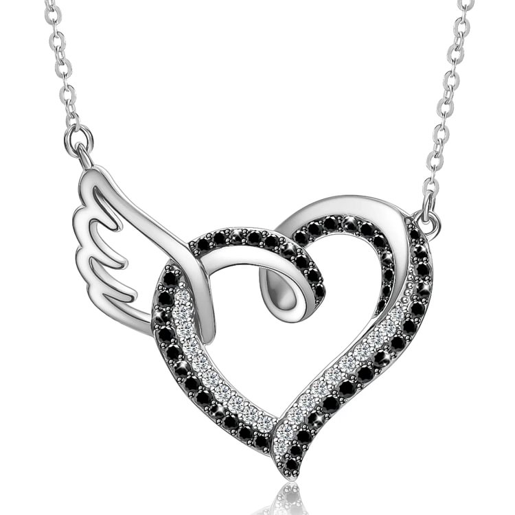 For Love - I Had you & You Had Me Black Diamond Necklace