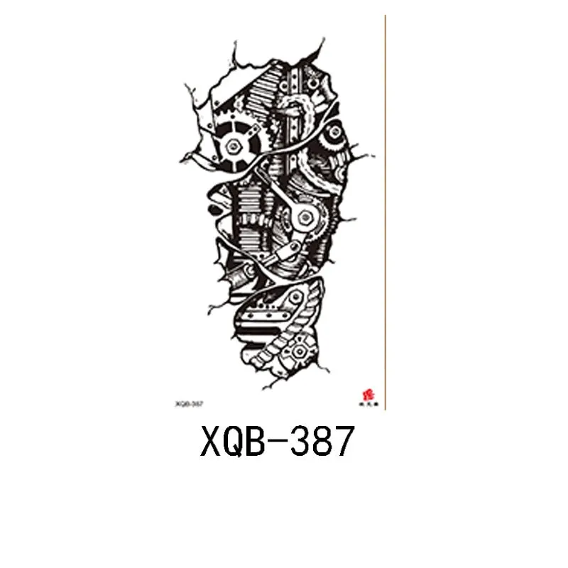 Small Full Arm Waterproof Tattoo Sticker Half Arm Arm Fierce Animal Arm Lasting European and American Tattoo Sticker