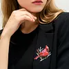 4Pcs Diamond Painting Brooch Diamond Painting Pins Jewelry Kit (Bird)