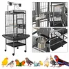[US Local Warehouse] 60 Inch Large Bird Cage with Play Top and Rolling Stand Metal Parakeet Cage