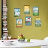 6pcs Scenery DIY Mini Round Diamond Painting Set 14x19cm