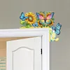 (US Local)Sunflowers Butterflies 5D DIY Wooden Diamond Painting Door Topper (Right)