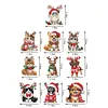 10Pcs Christmas Diamond Painting Christmas Tree Pendant (Christmas Cats Dogs)