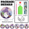 6pcs/set DIY Diamond Crafts Special Shape Coasters Kits (Lavender Gnome)