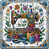 Framed DIY Special Shape Double sided Print Clear Framed Diamond Painting Kit(23x23cm)