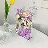Special Shape Purple Flowers Table Top Diamond Painting Frame Kits for Beginners