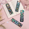 (US Local)8Pcs DIY Dragonfly Diamond Painting Art Bookmarks with Crystal Pendants for Gift