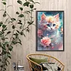 Diamond Painting-DIY Full Round Drill Flower Cat(40*60CM）