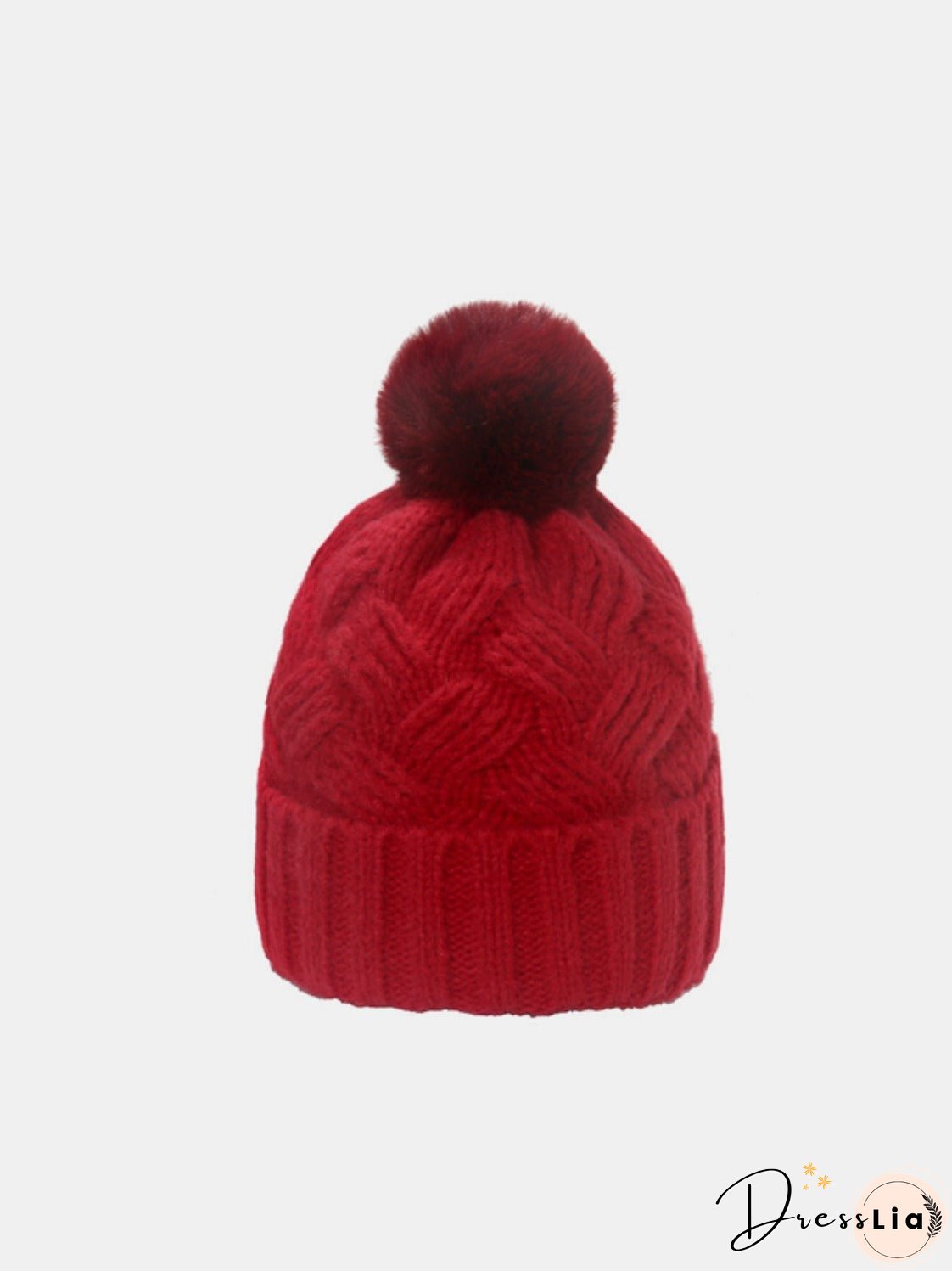 Roll Rim Cable-Knit Hat