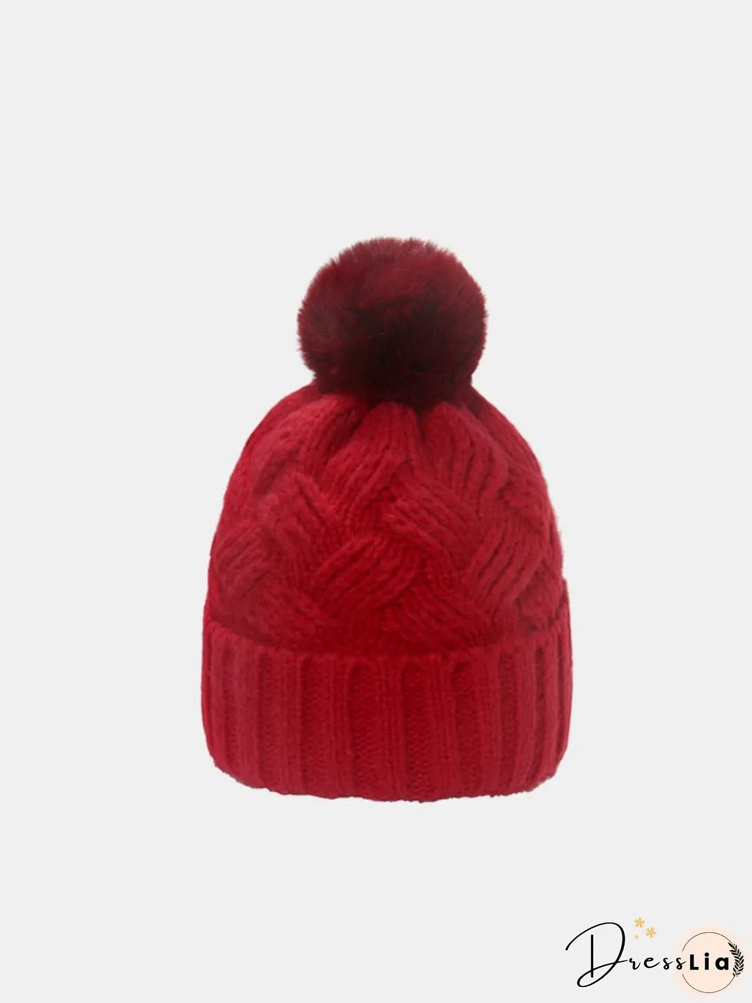 Roll Rim Cable-Knit Hat