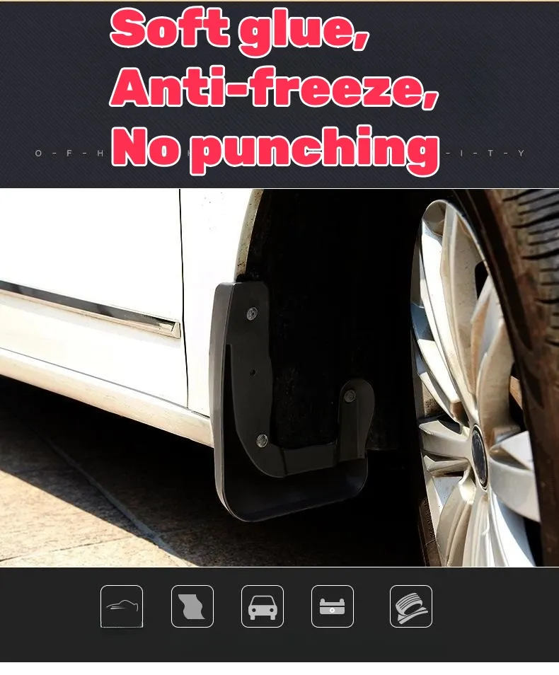 Car logo anti-sediment protection car paint fender（4PCS）
