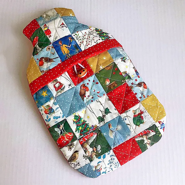 Sew Hot Water Bottle Cover Template - Include Instructions