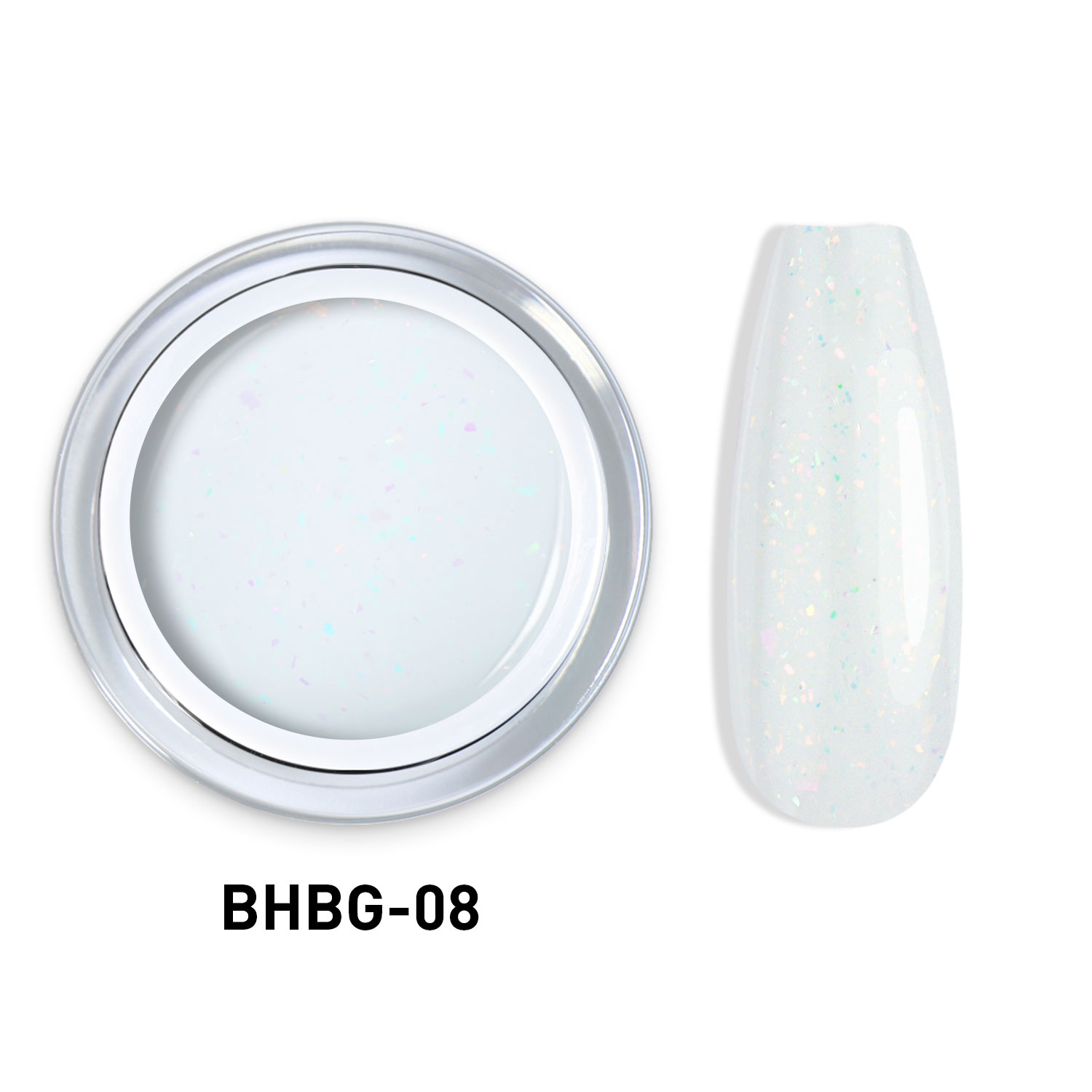 GLITTER HARD BUILDER NAIL GEL 10g |BHBG-08