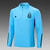 2022 Argentina Half-Pull Training Suit Blue Jersey Set love fball