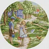Childhood Friend-14CT Stamped Cross Stitch 38*38cm/14.96*14.96in