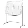 [US Local Warehouse] Mobile Double-Sided Soccer Coaching Board Height Adjustable Whiteboard with Wheels Dry Erase Board with Magnets Pen & Eraser for Coaches (Football)